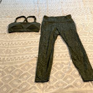 All In Motion Green Pants and Sports Bra
